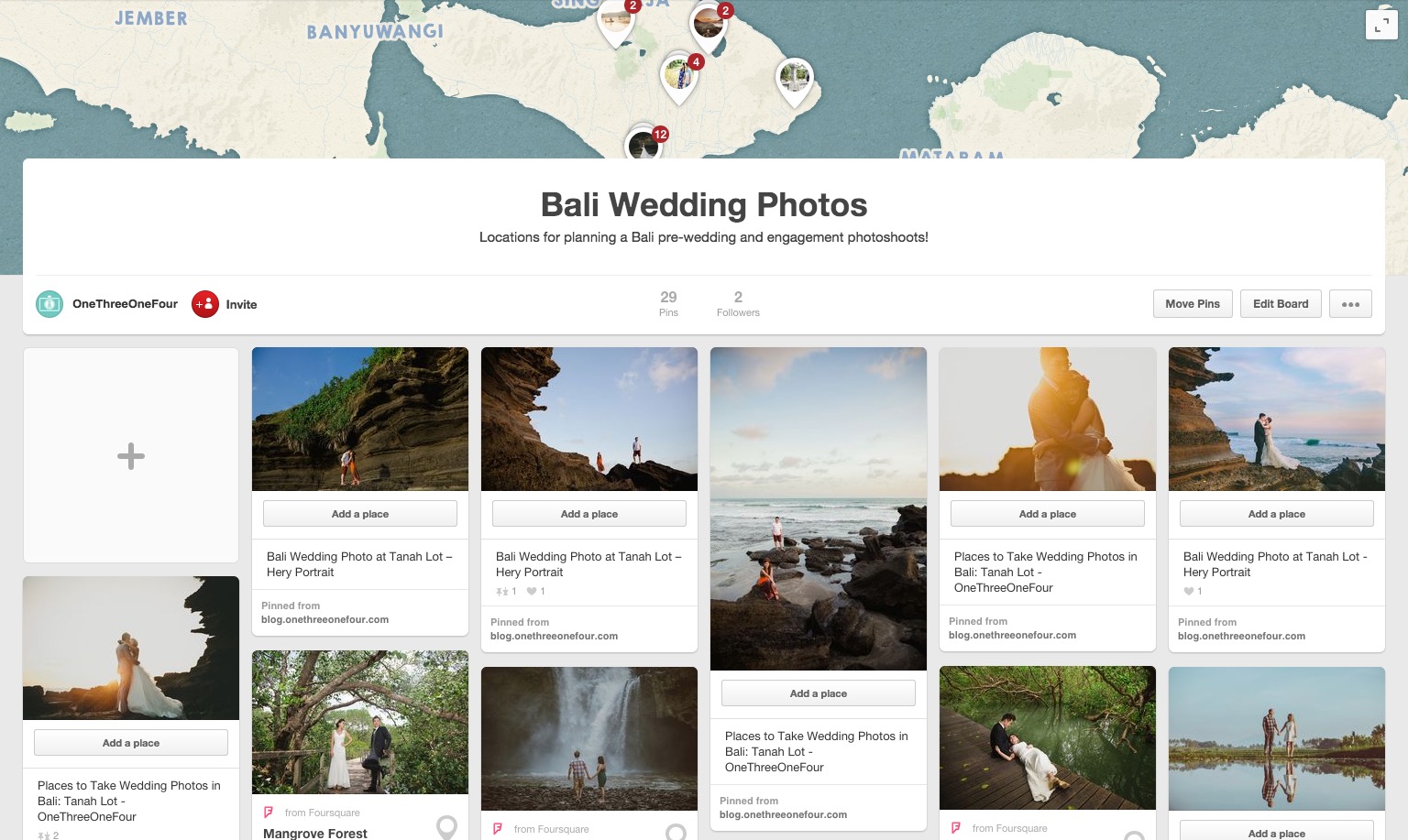 Bali Wedding Photo Pinterest board