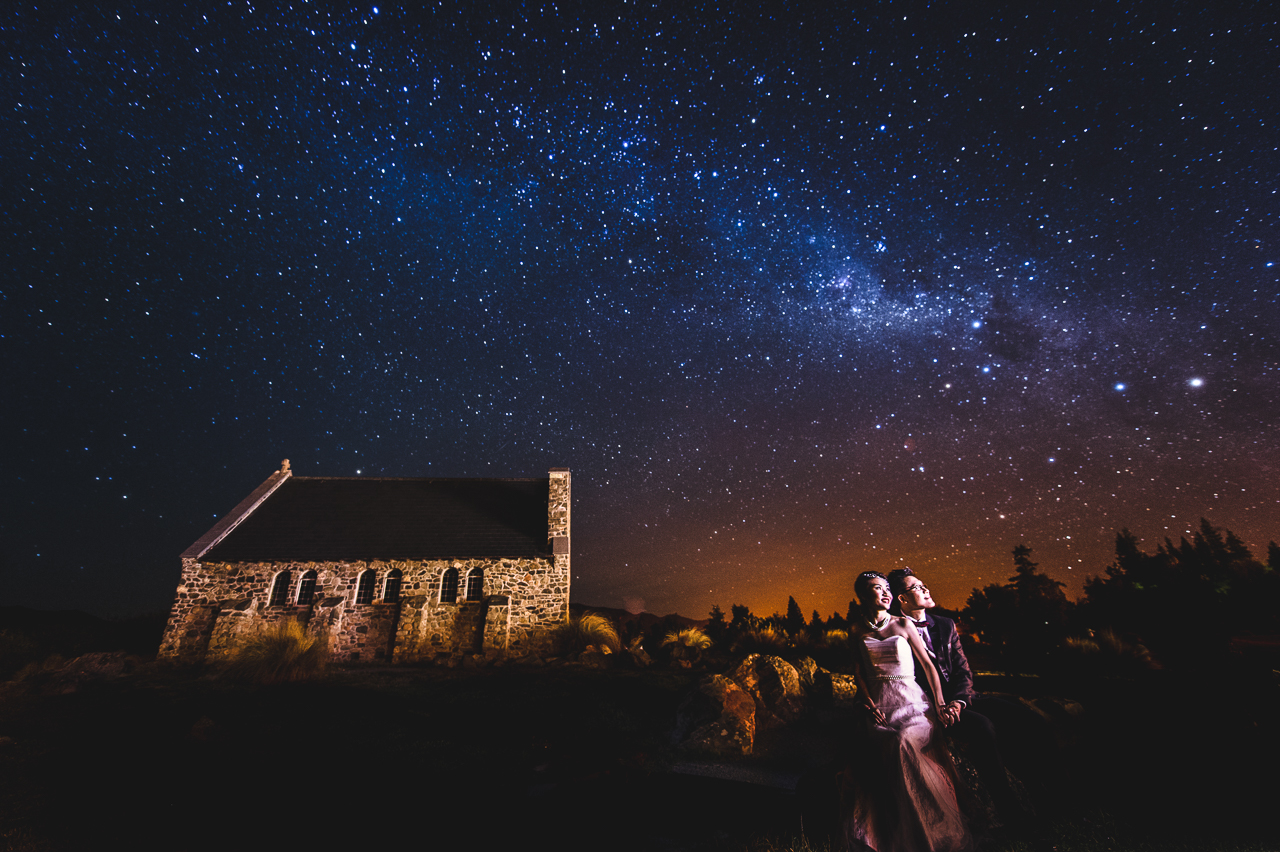 New Zealand Pre-wedding Lake Tekapo Night Sky Kent Yu Photography OneThreeOneFour