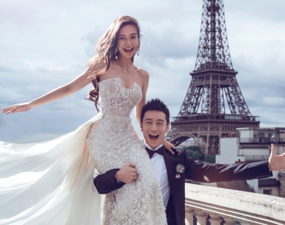 angelababy huang xiao ming paris wedding photography