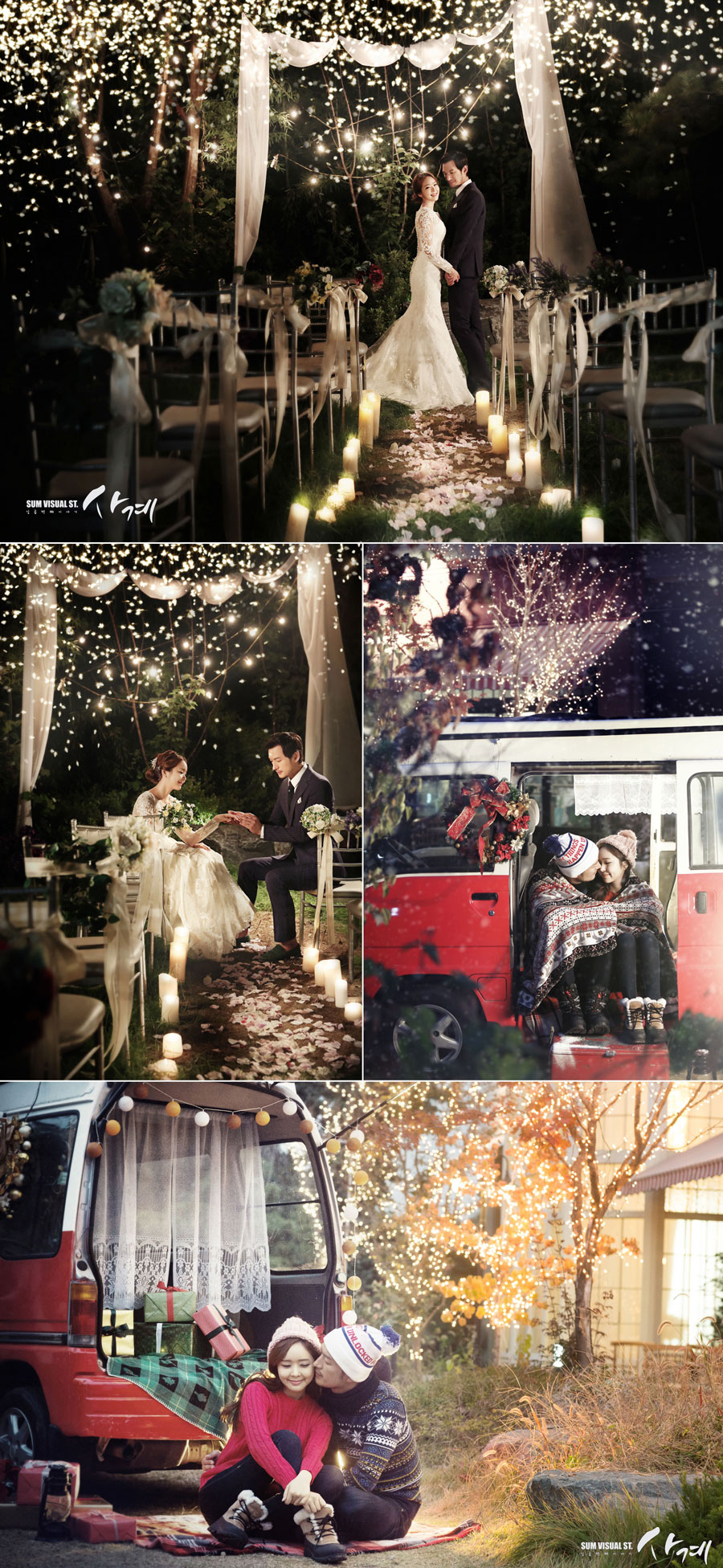Korean wedding photo concept SUM Fairy Lights