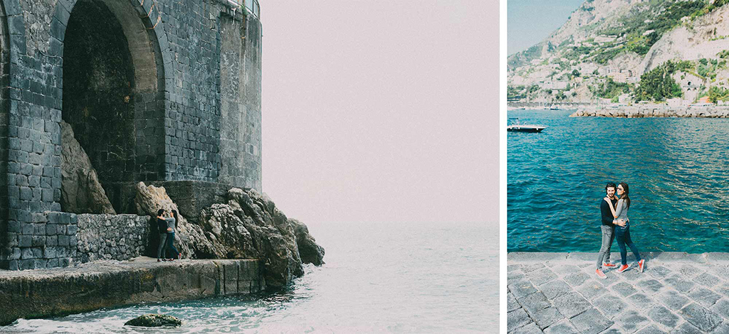 amalfi coast italy couple shoot by quattro studio