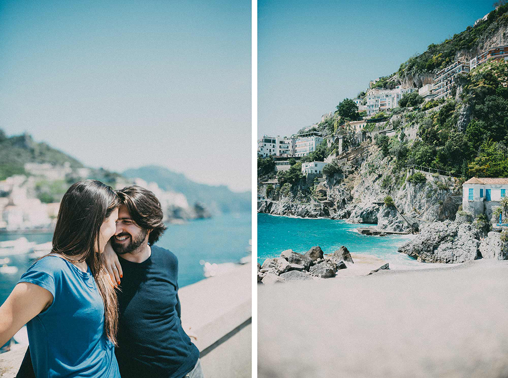 amalfi coast italy couple shoot by quattro studio