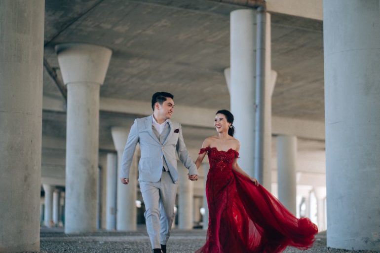 singapore wedding photoshoot marina coastal expressway