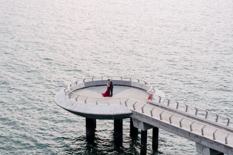 singapore wedding photoshoot marina barrage