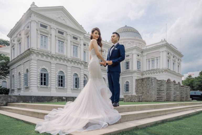 singapore wedding photoshoot national museum
