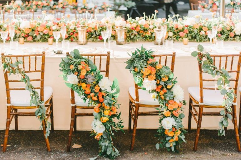 rustic wedding setup chairs