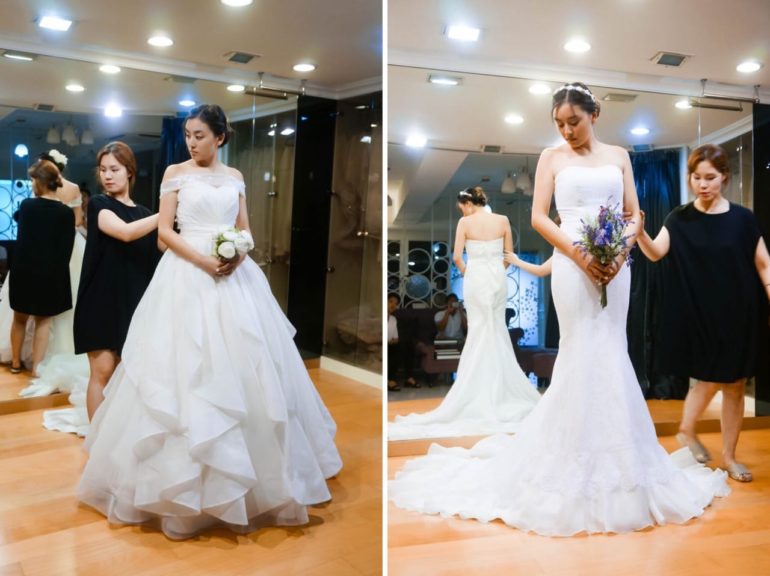 bridemay korea bridal boutique gown fitting