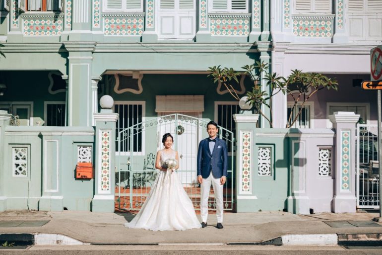 sinagpore wedding photoshoot shop houses