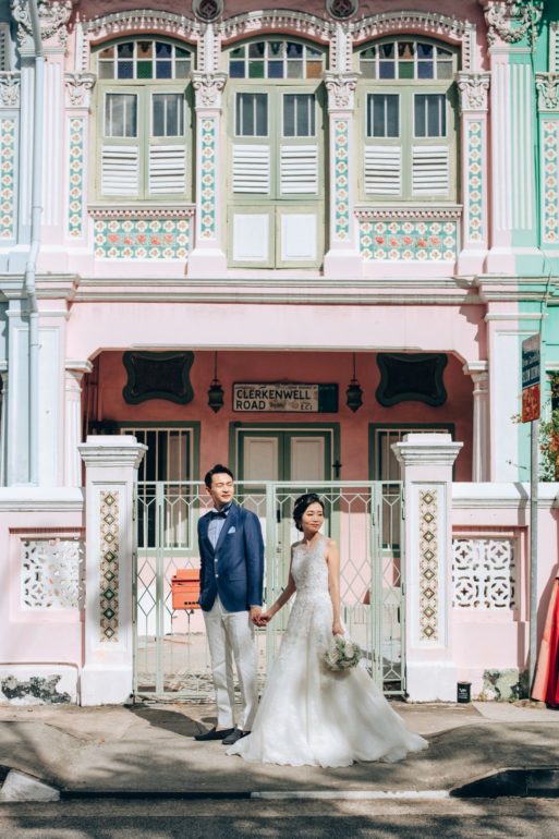 sinagpore wedding photoshoot shop houses