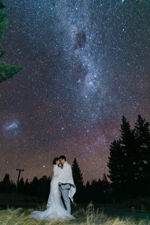 new zealand night wedding shoot stars