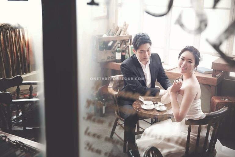 korea wedding photo vintage cafe