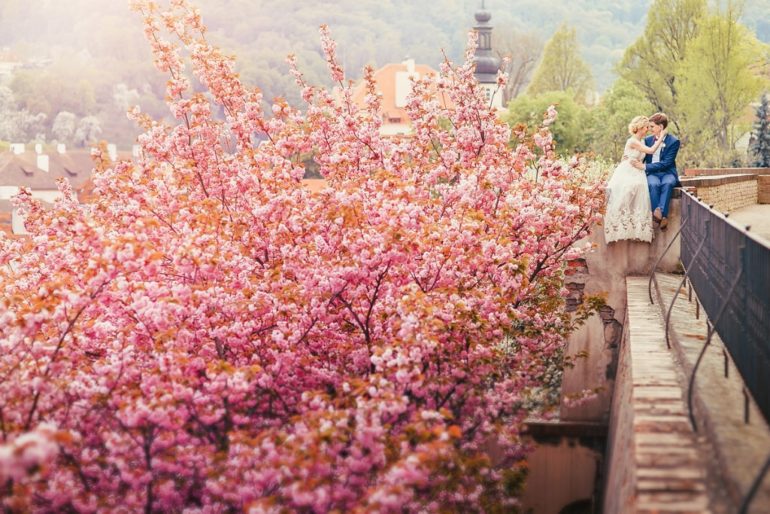 prague spring wedding photo shoot