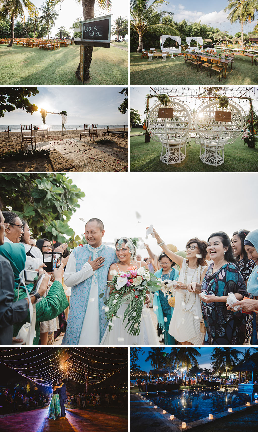 bali wedding at villa hanai