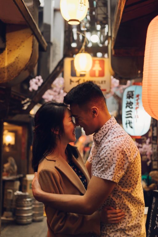 Tokyo wedding photoshoot food street