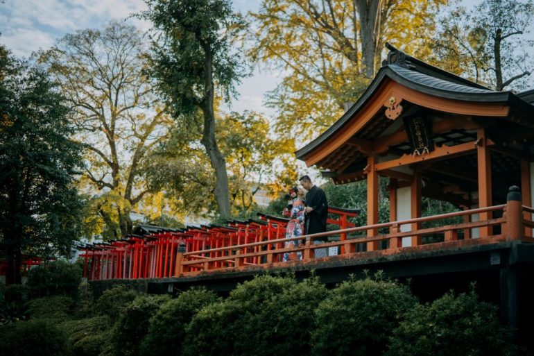 Tokyo Wedding photoshoot nezu shrine