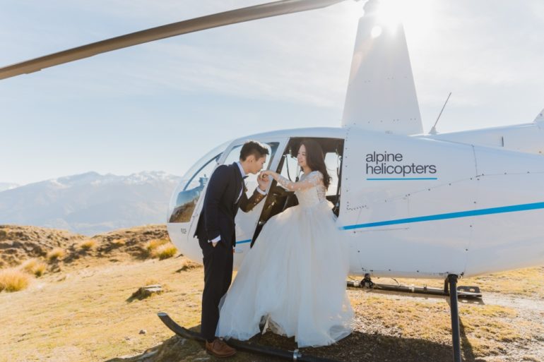 Dreamy Helicopter Pre-Wedding Photoshoot At The Top Of New Zealand -  OneThreeOneFour Blog