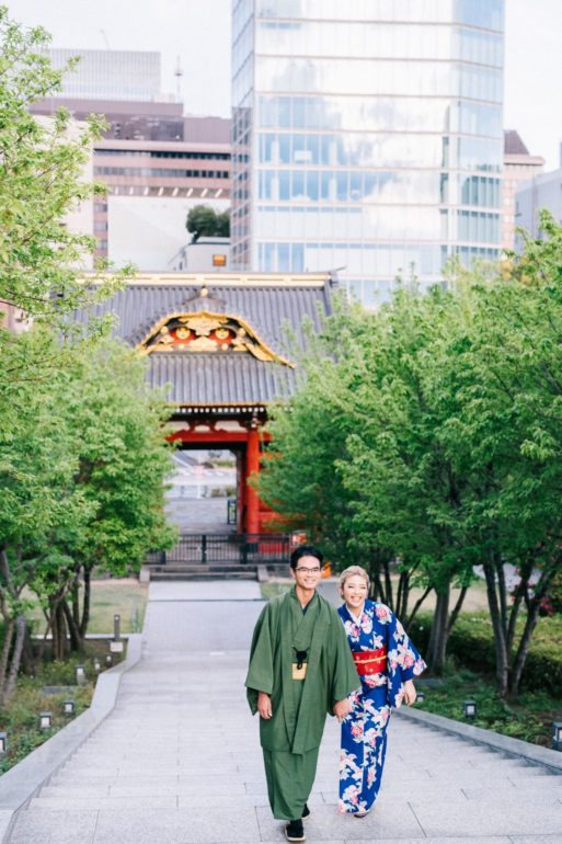 tokyo wedding photoshoot zojoji temple