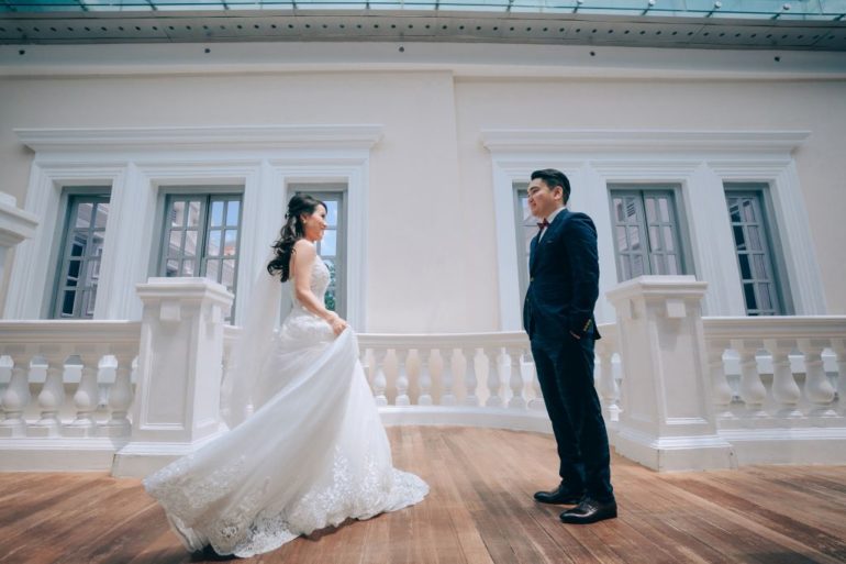 singapore wedding photoshoot national museum