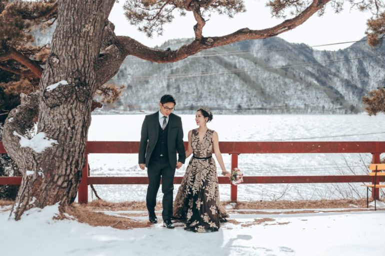 tokyo winter wdding photoshoot