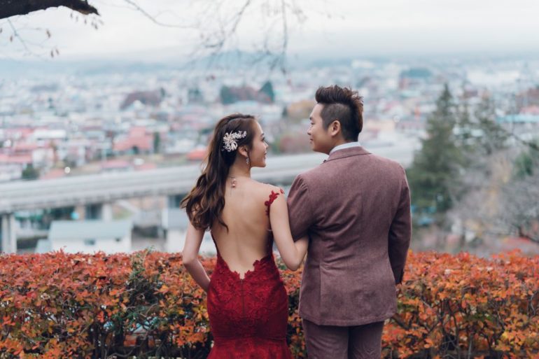 tokyo wedding photoshoot autumn
