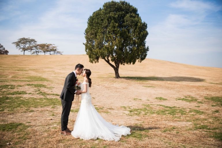 wedding couple photography at korea's park