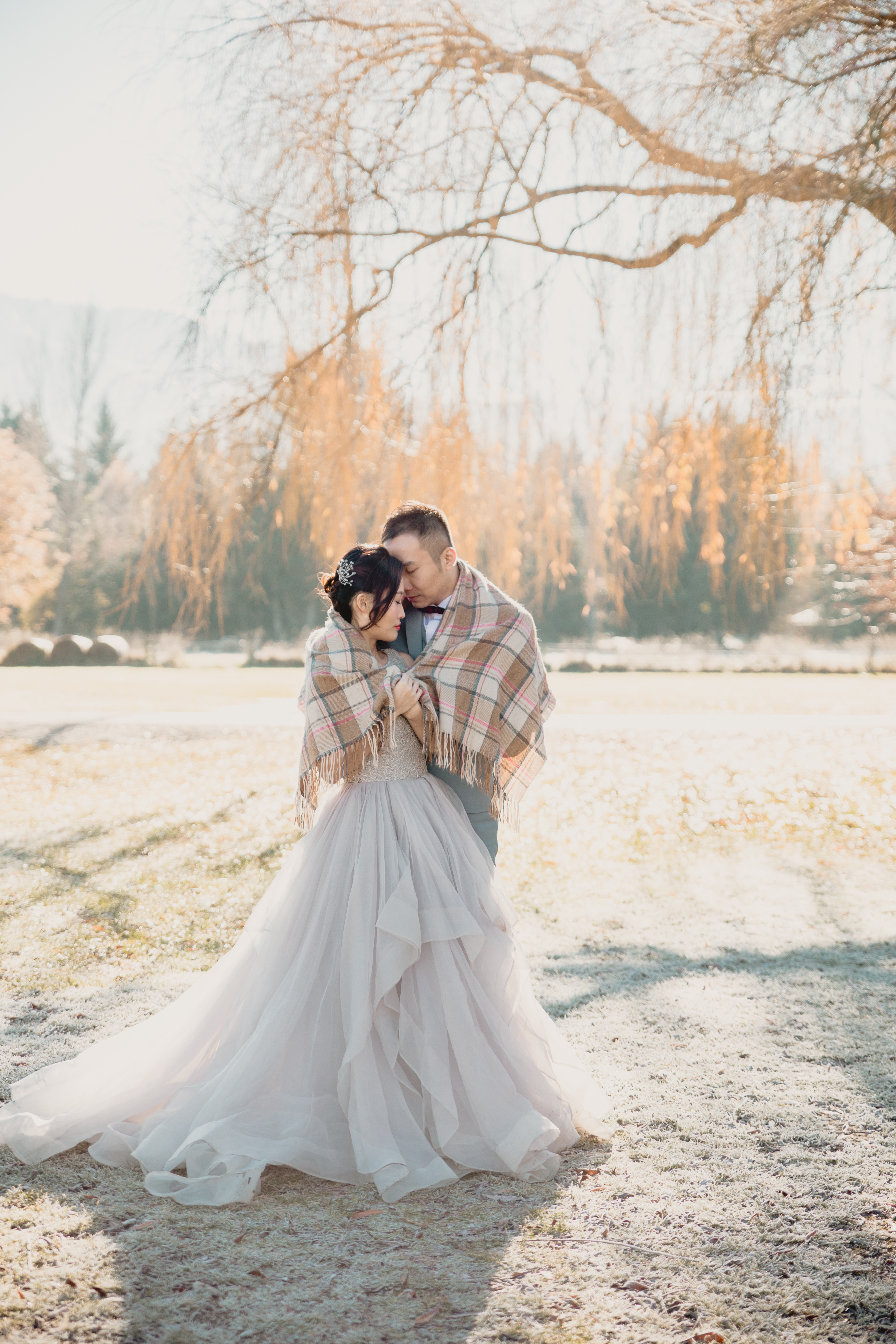 How To Stay Warm During Winter Wedding Portraits