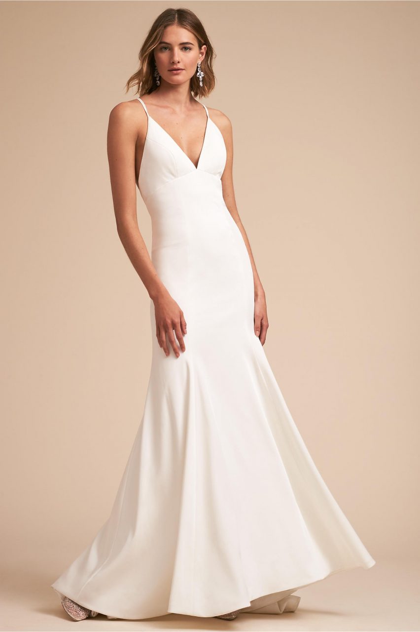 Modern Minimalist Wedding Dress Sleek Silhouette
