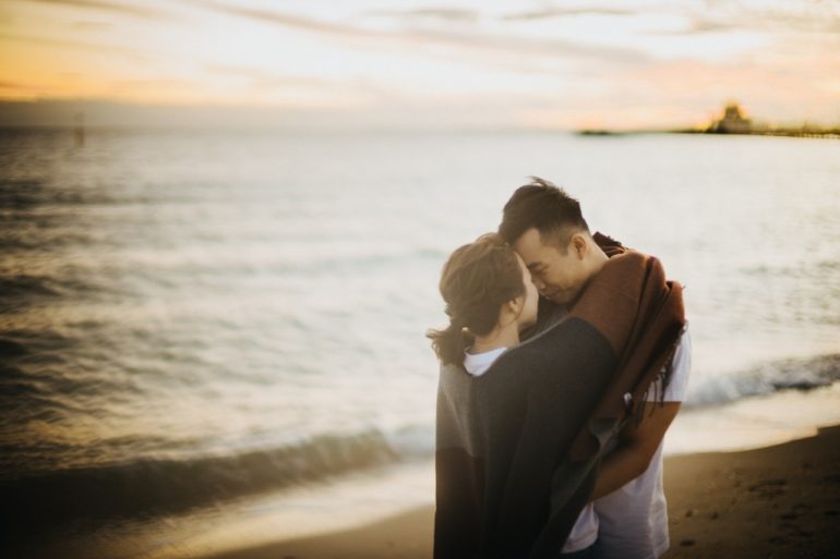 slice of life wedding photos couple shares scarf