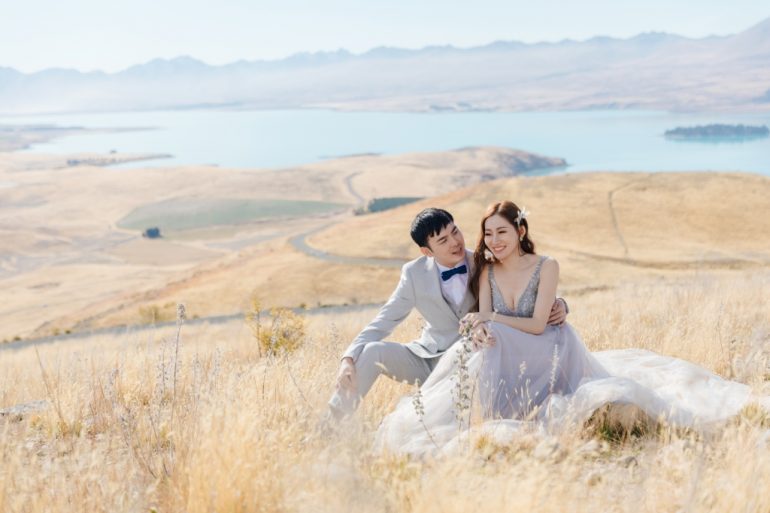 couple wedding photoshoot in grey outfits
