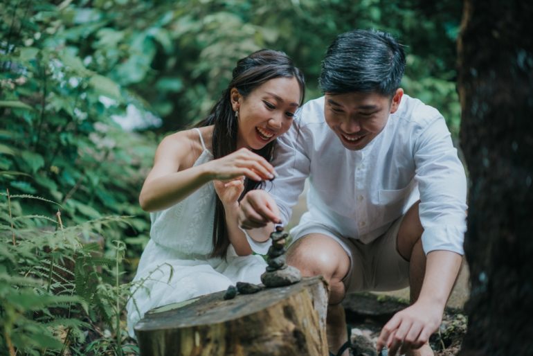 wedding photography bali stacked stones
