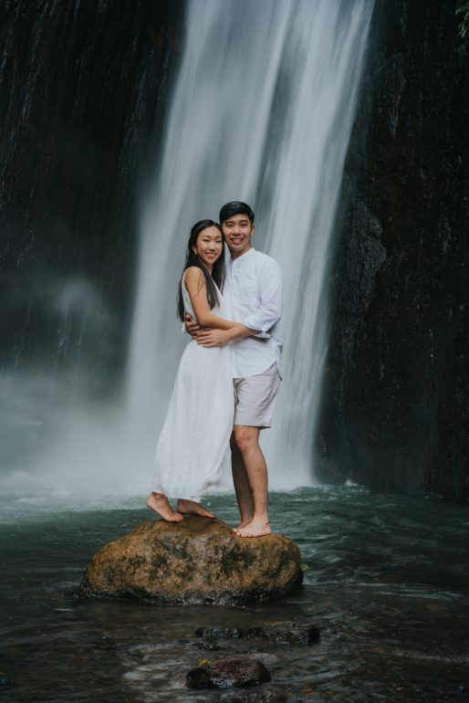 Couple Wearing Gown And Suit Jacket Standing And Pose For Picture Picture.  Image: 109915903