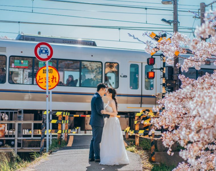 Okinawa-Cherry-Blossom-Couple-Photoshoot-Rail