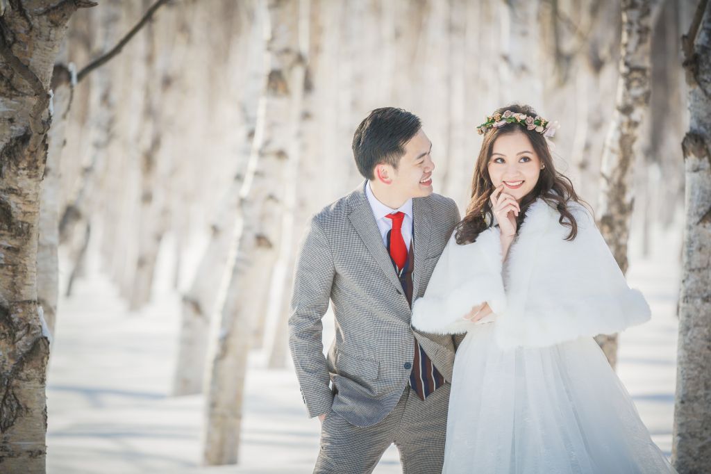 hokkaido winter wedding photoshoot