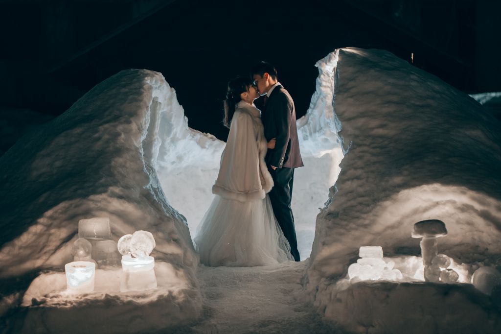 hokkaido winter wedding photoshoot