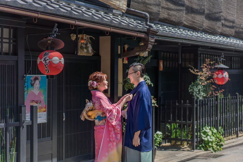 kyoto wedding photoshoot kimono