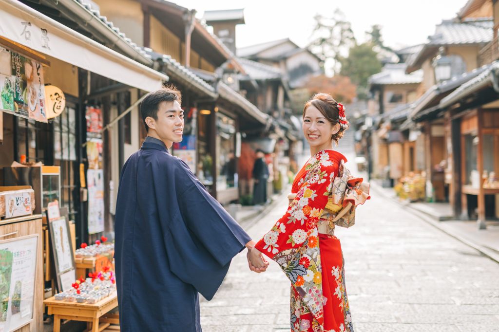 kyoto wedding photoshoot ninenzaka