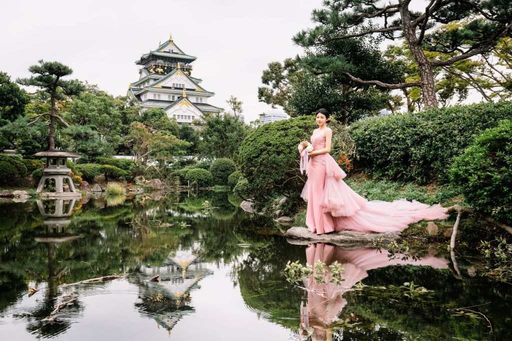 osaka wedding photoshoot osaka castle
