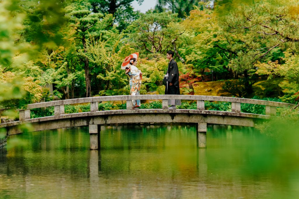 kyoto kimono wedding photoshoot temple