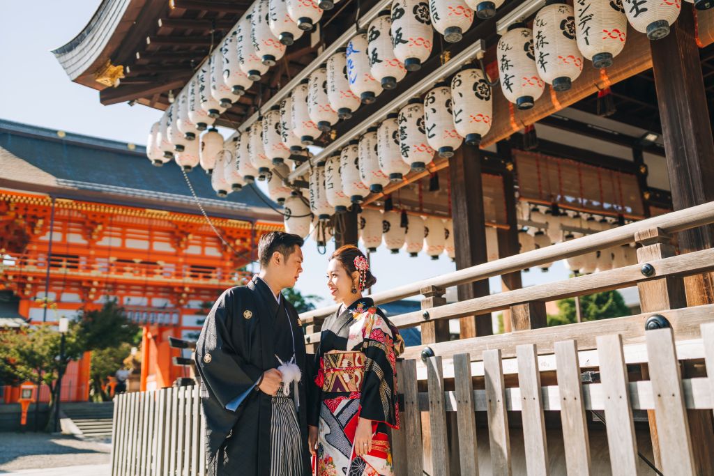 kyoto kimono wedding photoshoot ninenzaka