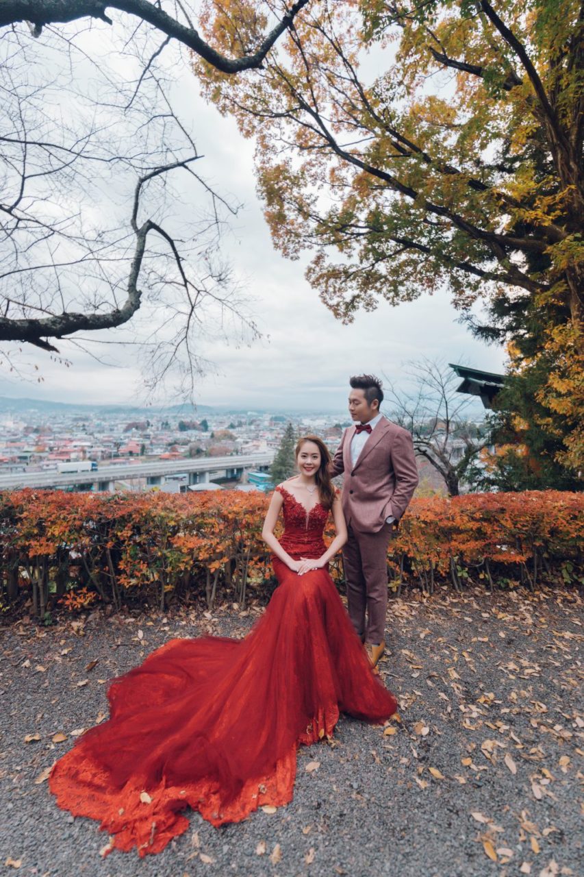 tokyo autumn wedding photoshoot