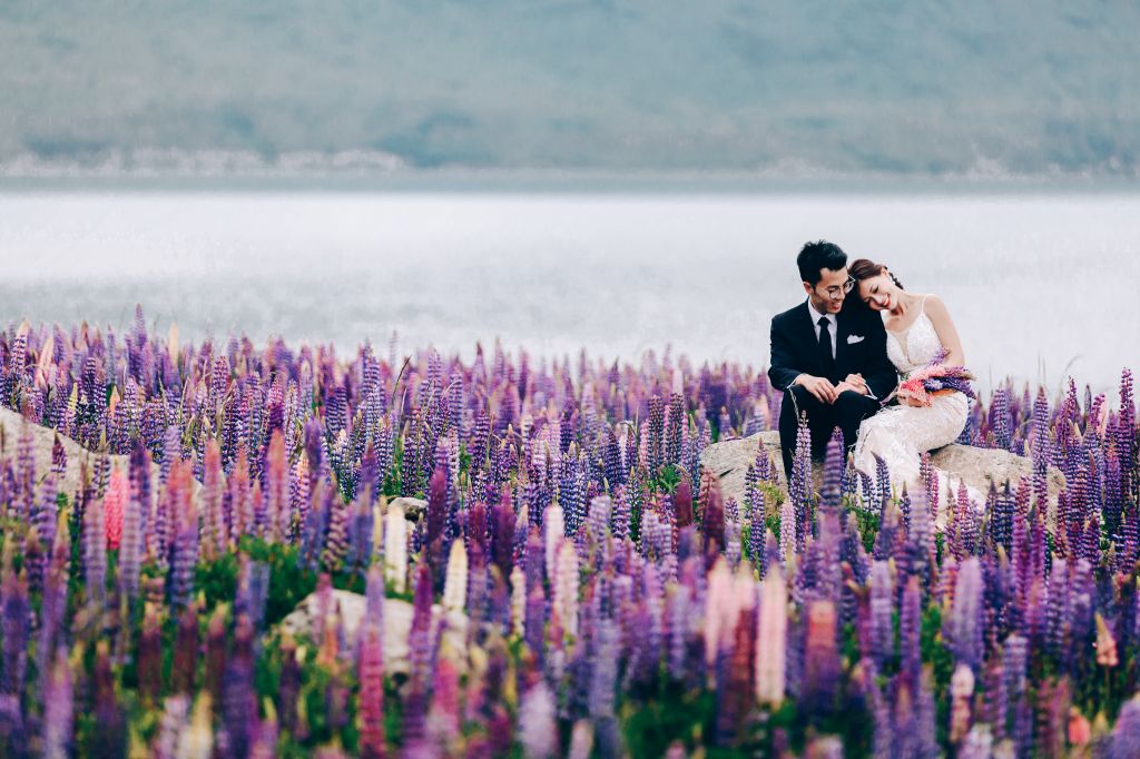 new zealand wedding photoshoot lupin
