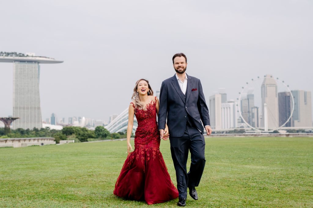 singapore wedding photoshoot marina barrage