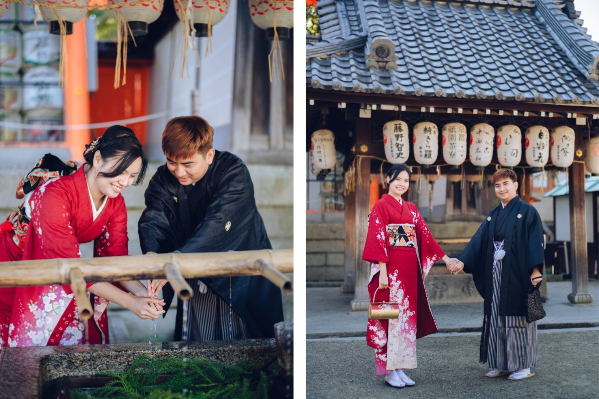 Experience a Chozuya Ritual during Japan Pre-Wedding Photoshoot